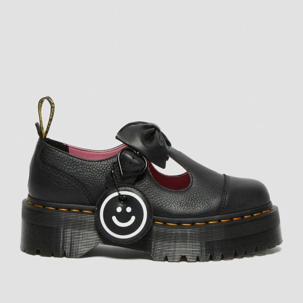 Dr Martens X Bethan Lazy Oaf Leather Mary Janes Black Pisa