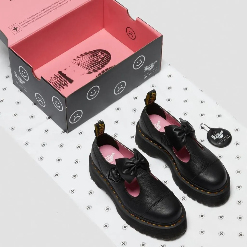 Dr Martens X Bethan Lazy Oaf Leather Mary Janes Black Pisa