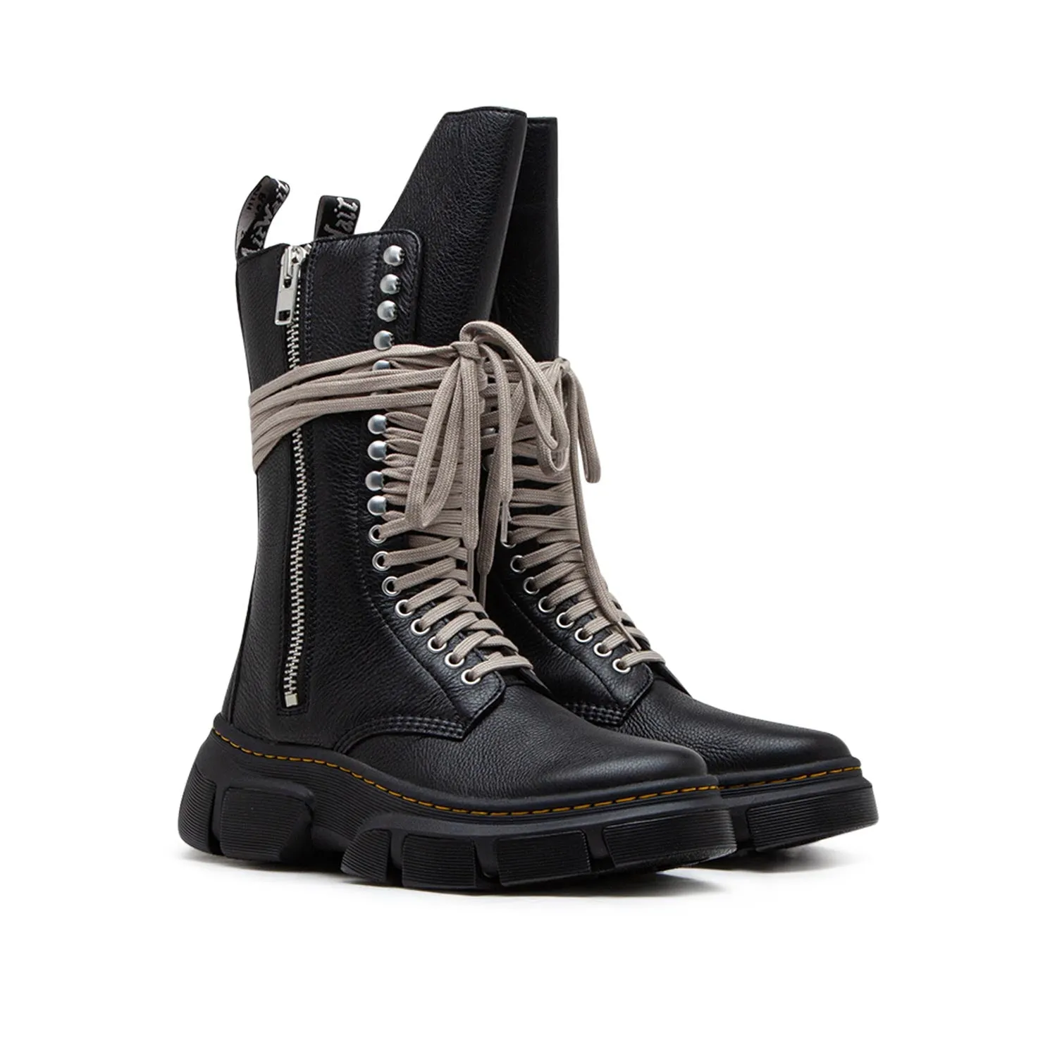 dr. martens x rick owens drkshdw 1918 calf length dmxl boot (black)