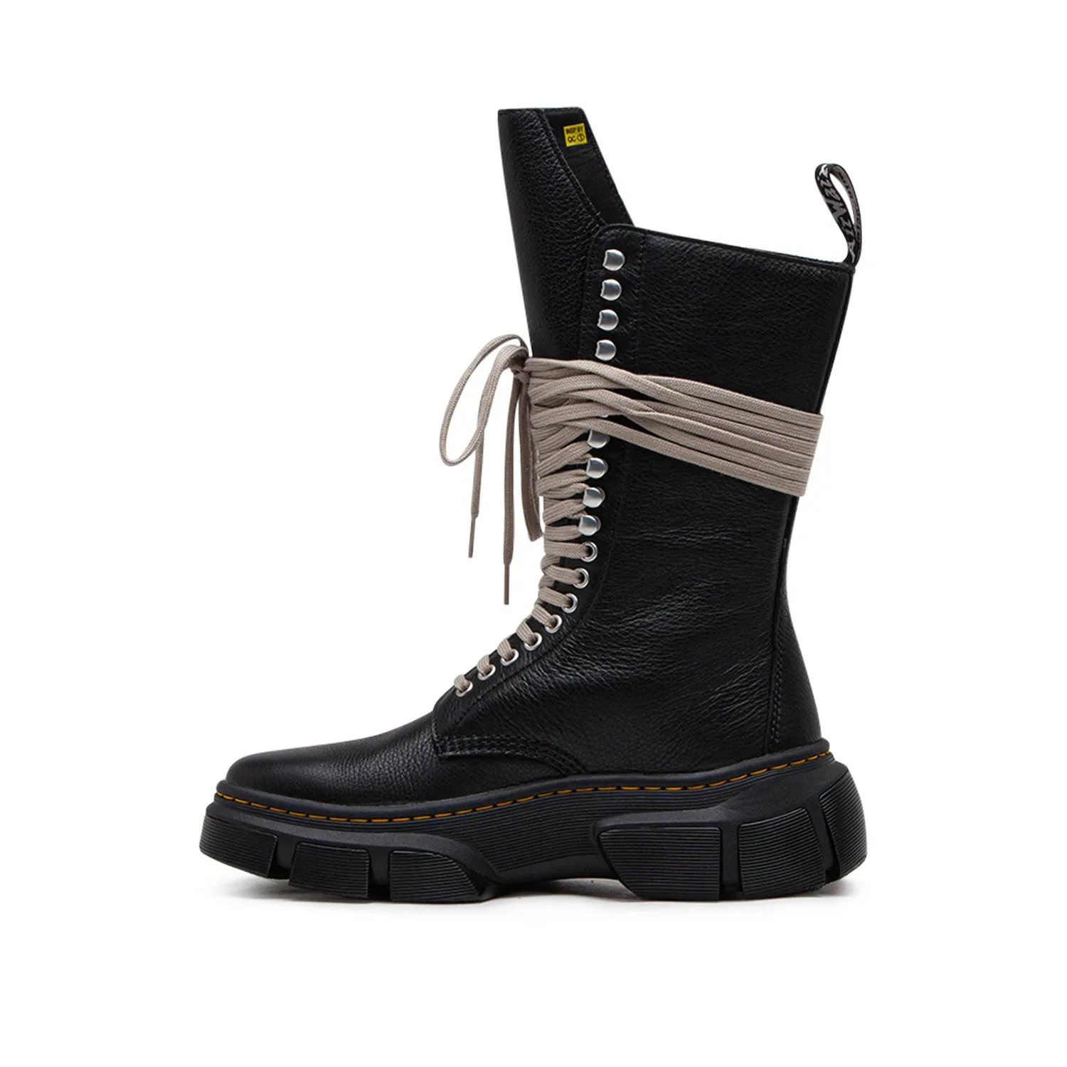 dr. martens x rick owens drkshdw 1918 calf length dmxl boot (black)