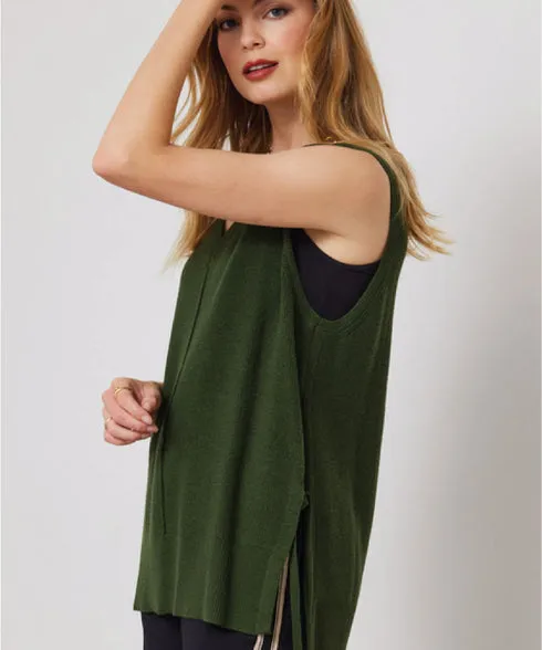 Duo Avice Knit Vest - Olive