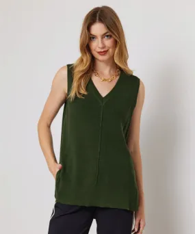 Duo Avice Knit Vest - Olive