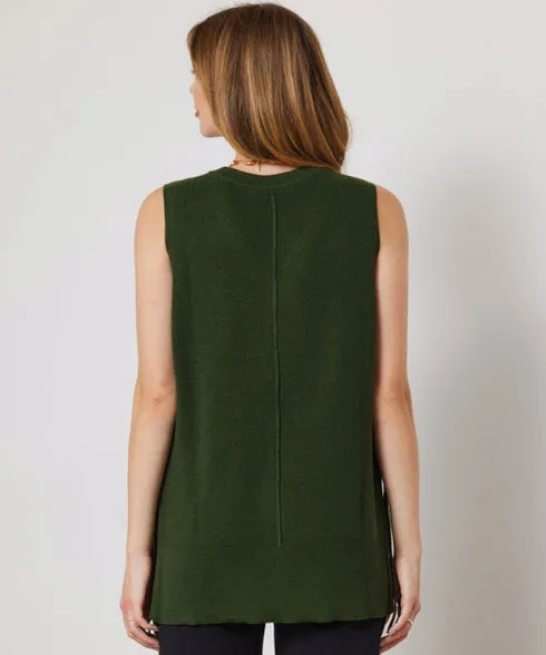 Duo Avice Knit Vest - Olive