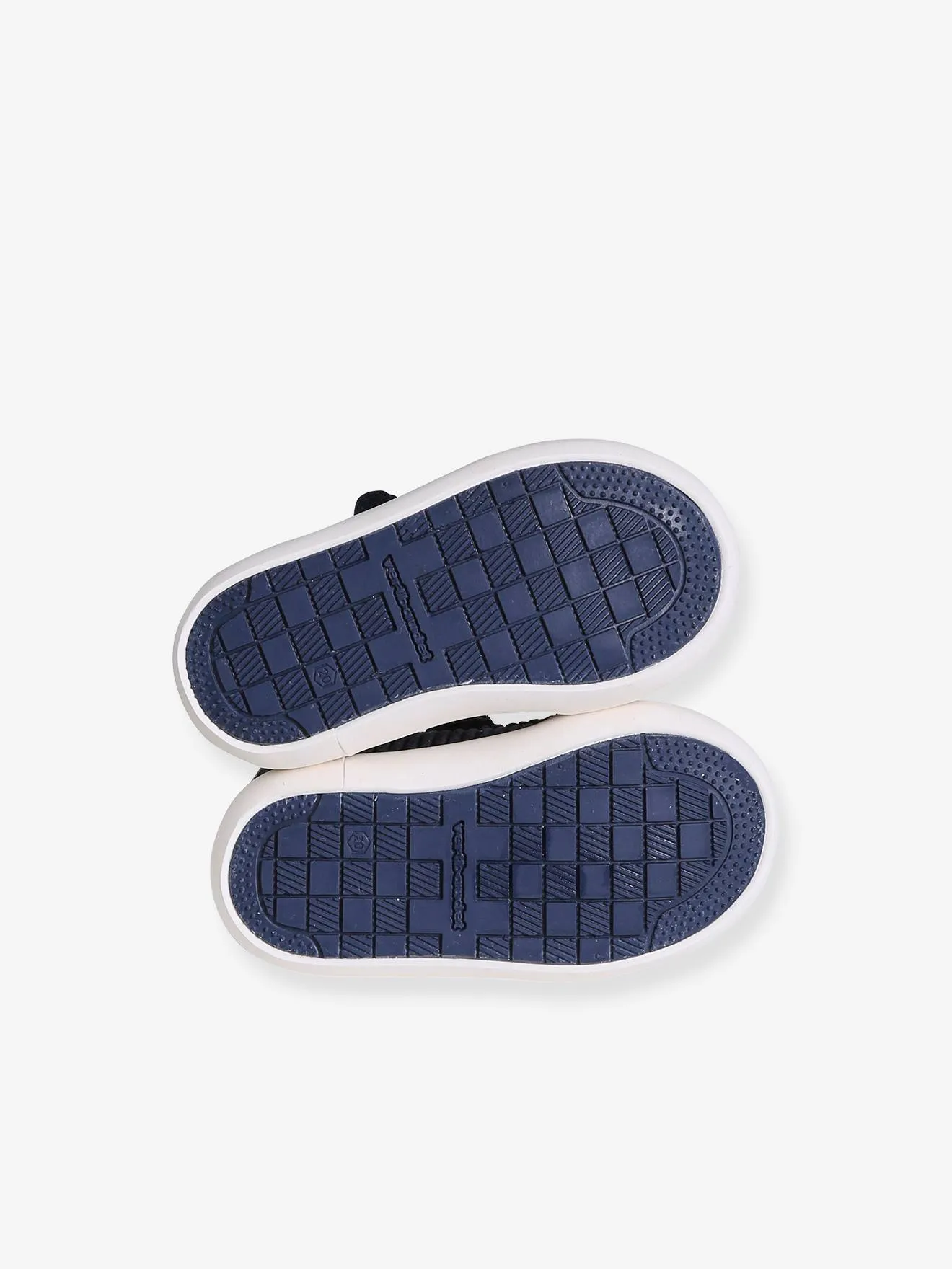 Fabric Trainers with Hook-&-Loop Straps for Babies - navy blue