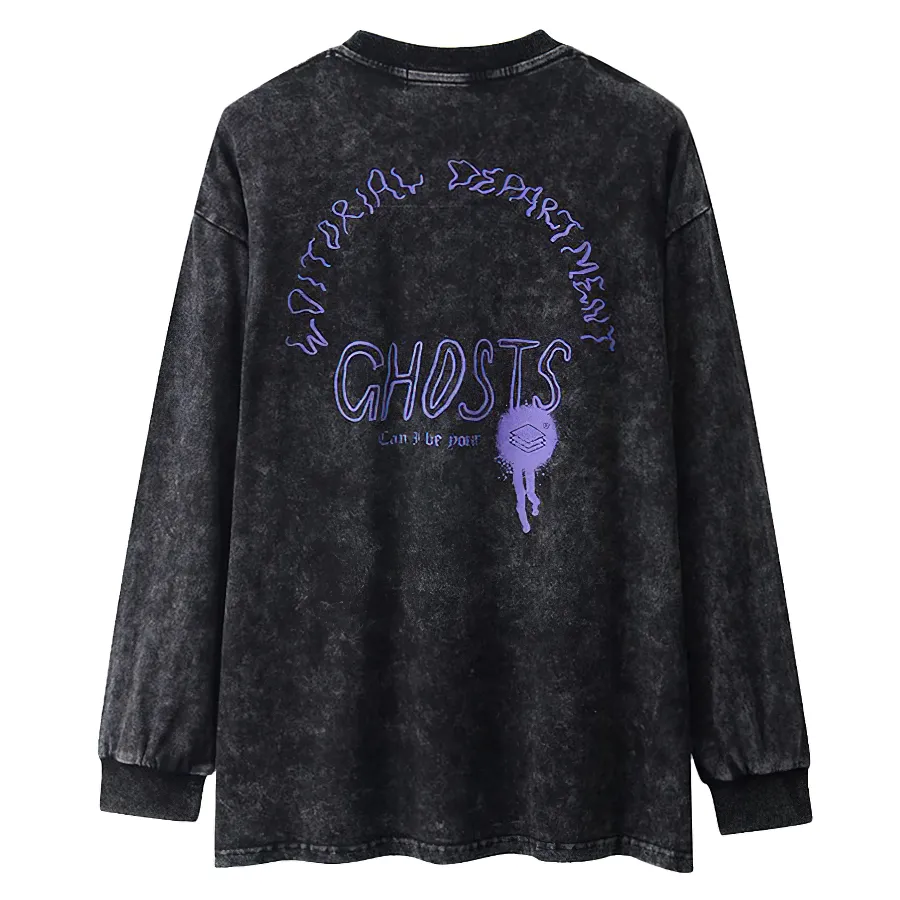 Fashion Cotton Men's Sweatshirts / Letter Print O-Neck Pullover in Gothic Style