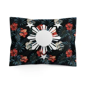 Filipino Floral 3 Stars and Sun Microfiber Pillow Sham