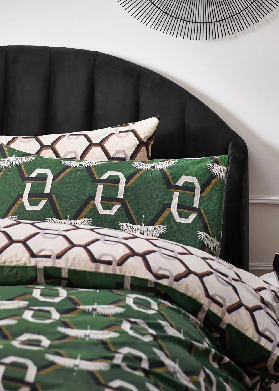 furn. Avalon Art Deco Geometric Duvet Cover Set