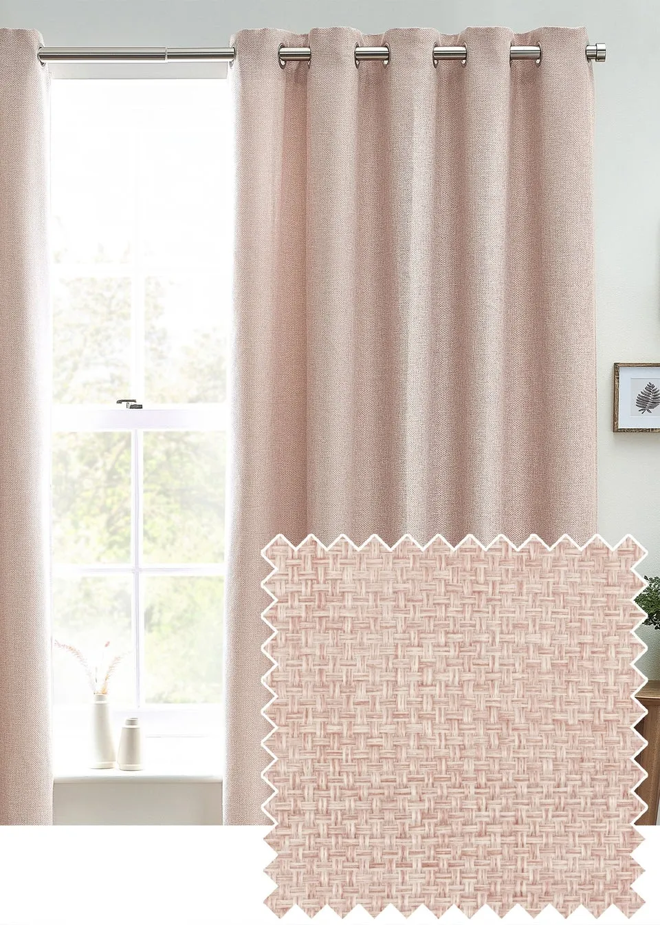 furn. Cara Woven Eyelet Curtains