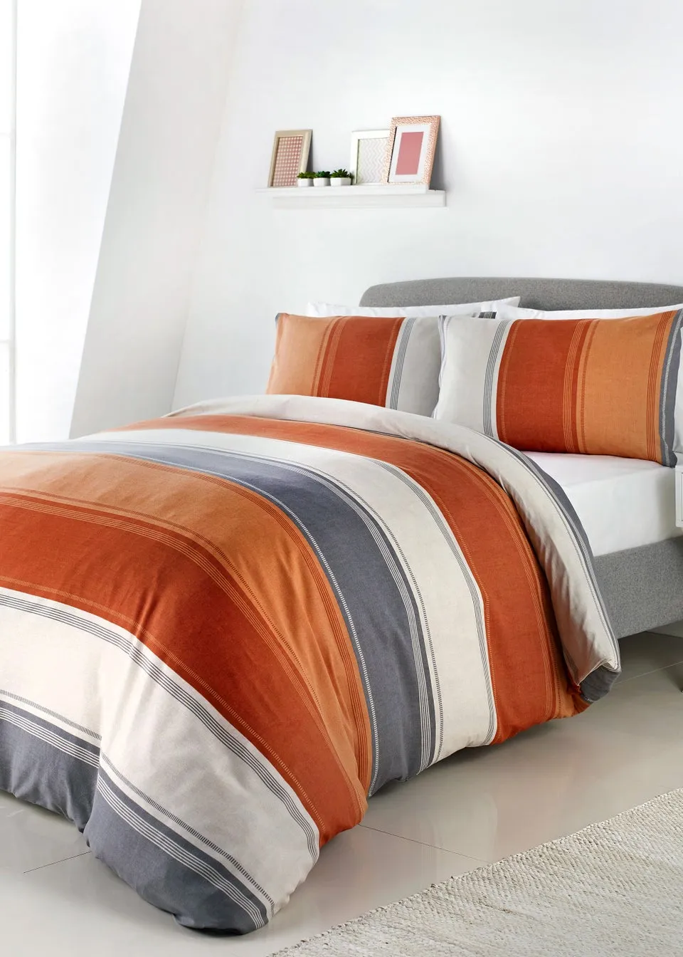 Fusion Betley Orange Duvet Cover Set