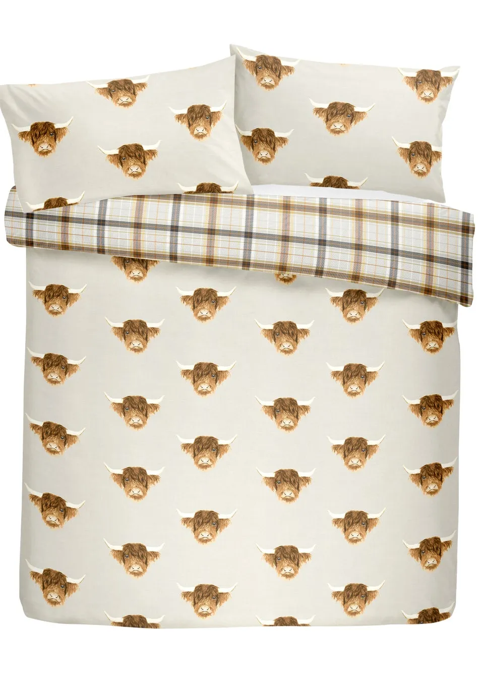 Fusion Highland Cow Yellow Duvet Cover Set