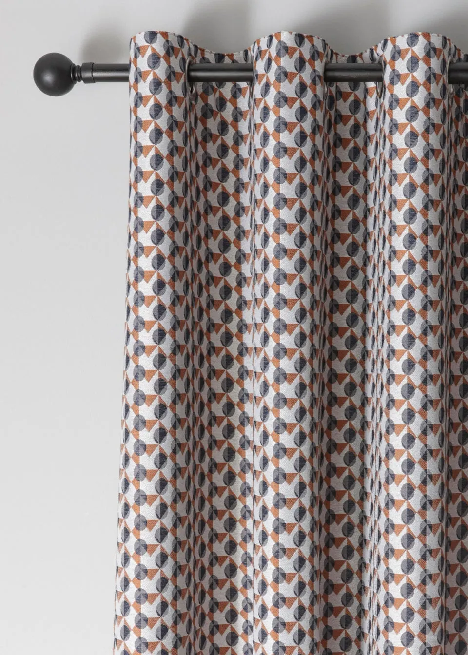 Fusion Prado Grey Eyelet Curtains