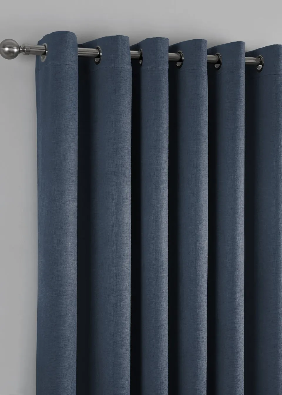 Fusion Strata Dimout Navy Eyelet Curtains