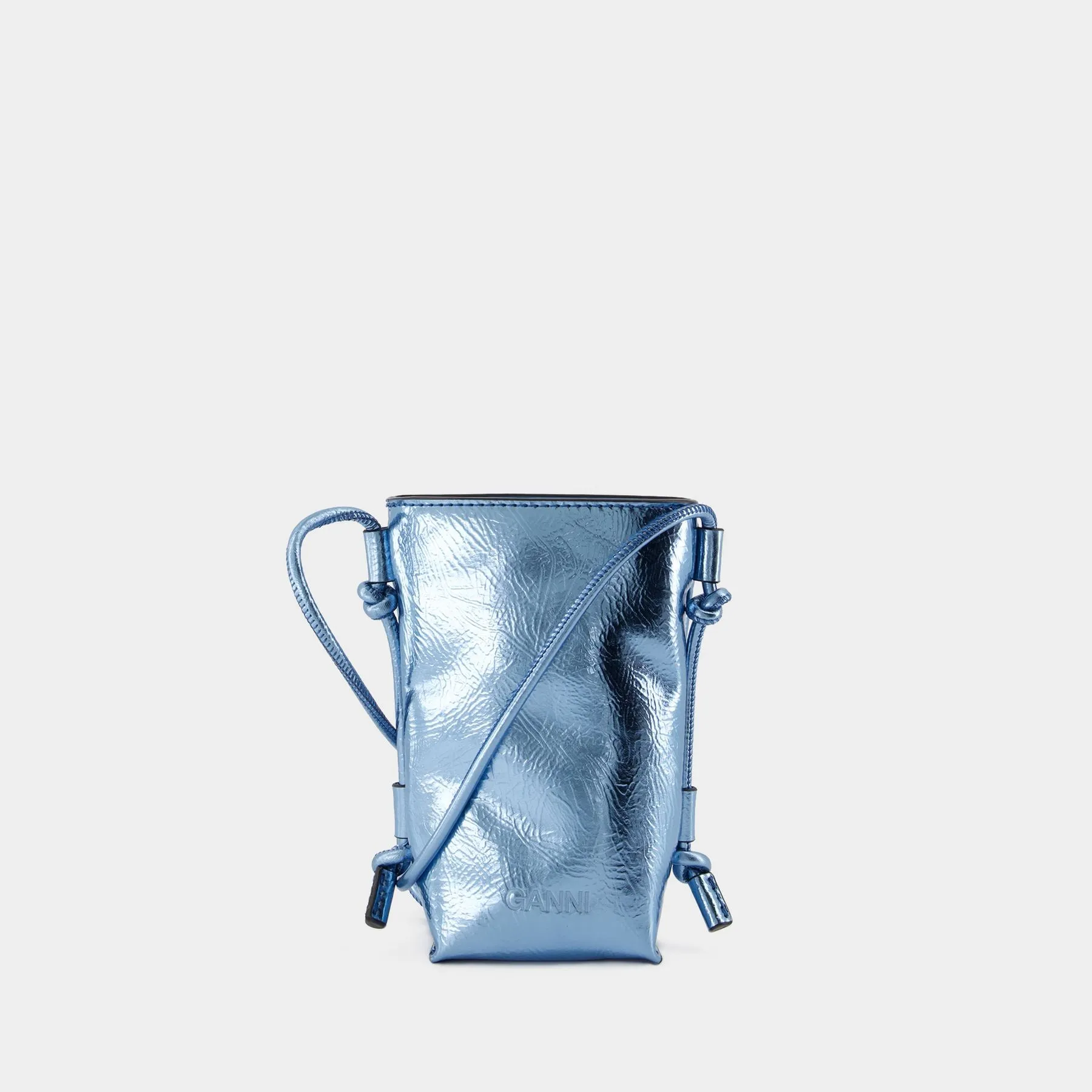 Ganni  Ganni Bou Crossbody - Ganni - Synthetic Leather - Blue