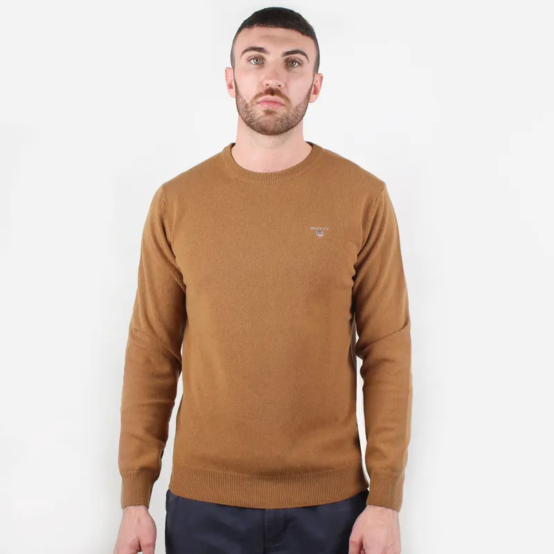 Gant Warm Earth Superfine Lambswool Crew Neck Pullover