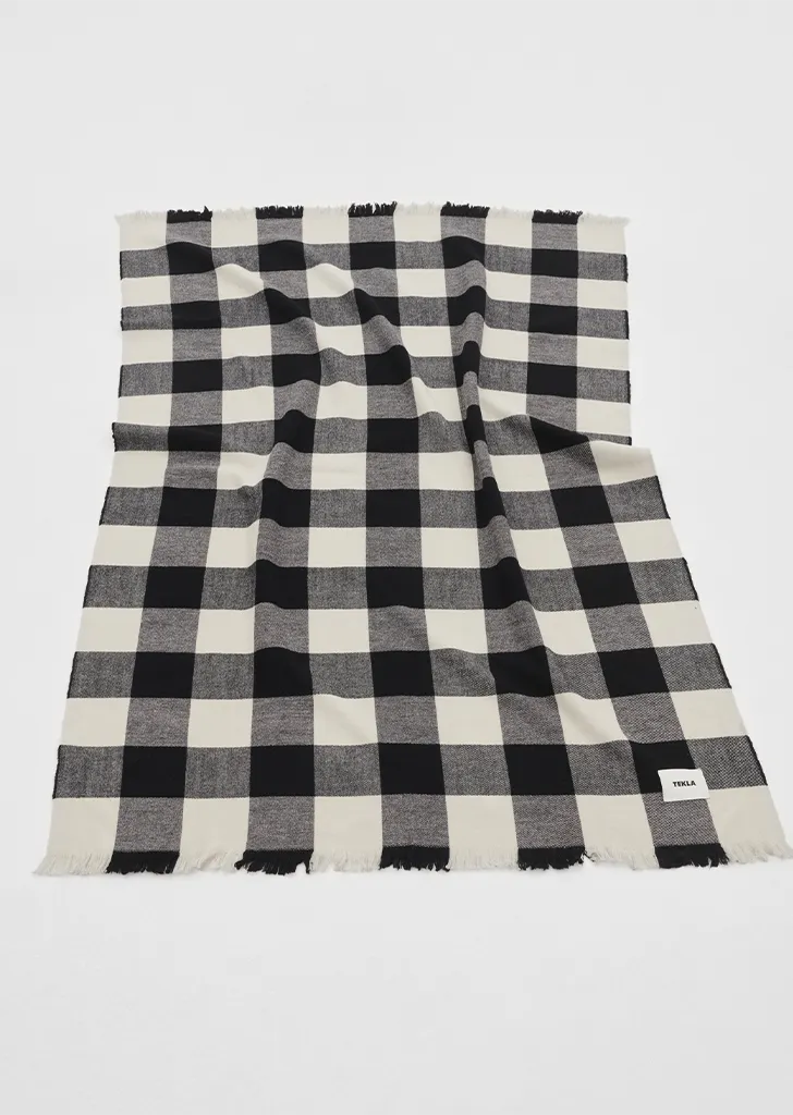 Gingham Fine Merino Blanket