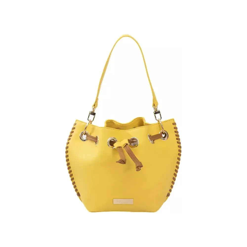 Golden Detail Yellow Shoulder Bag