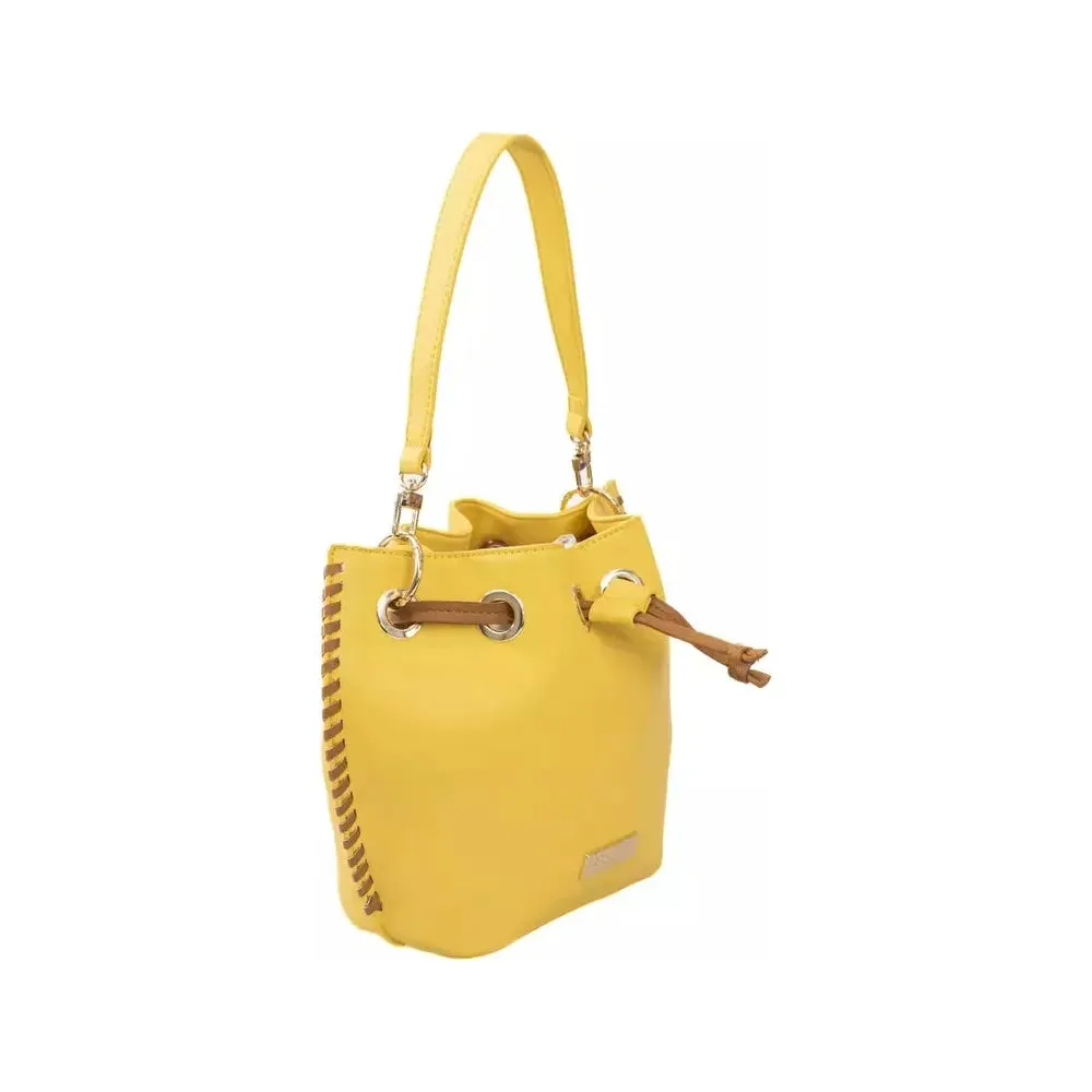 Golden Detail Yellow Shoulder Bag