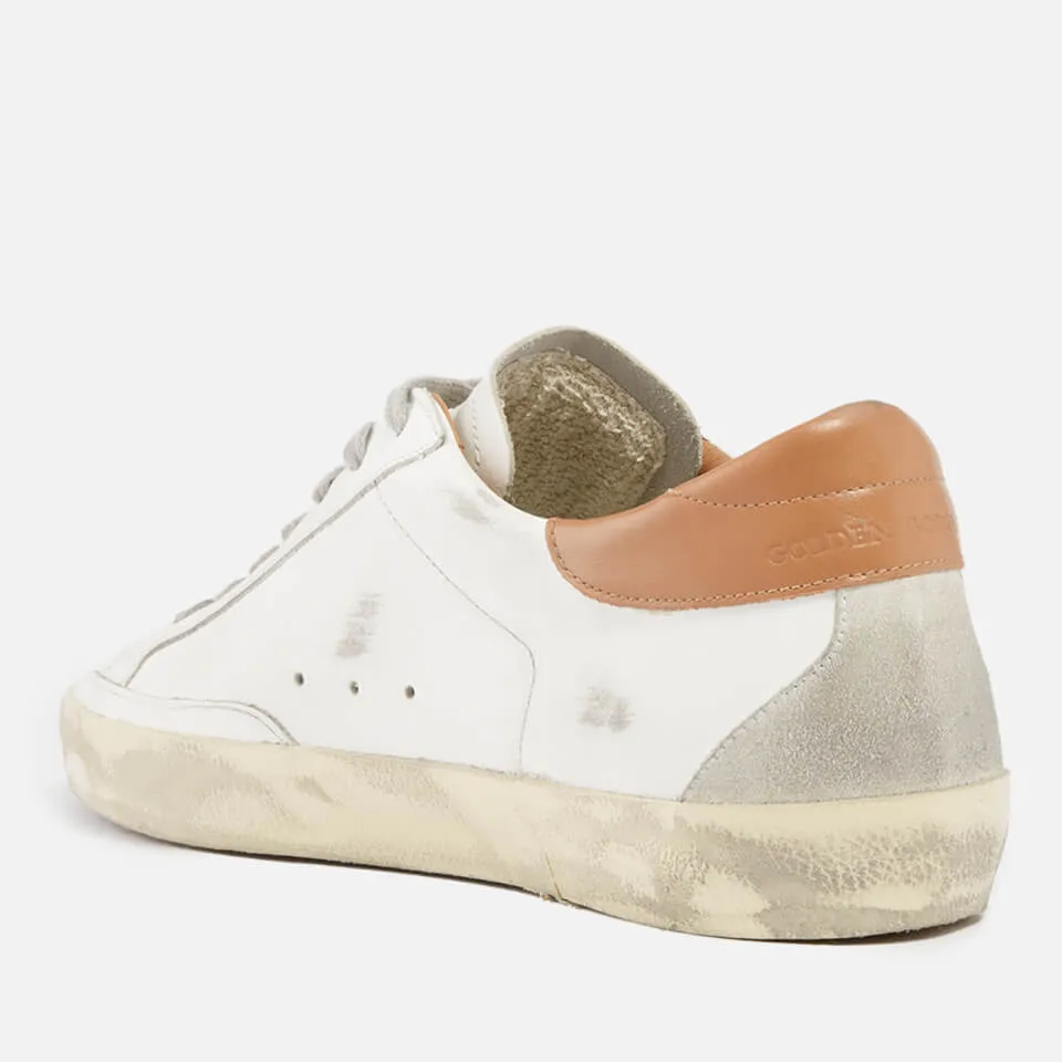 Golden Goose Men's Superstar Leather Trainers - White/Ice/Light Brown - UK 7 | Coggles