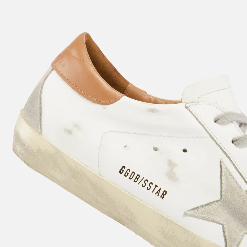 Golden Goose Men's Superstar Leather Trainers - White/Ice/Light Brown - UK 7 | Coggles