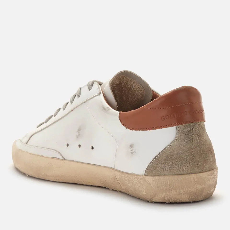 Golden Goose Men's Superstar Leather Trainers - White/Ice/Light Brown - UK 7 | Coggles