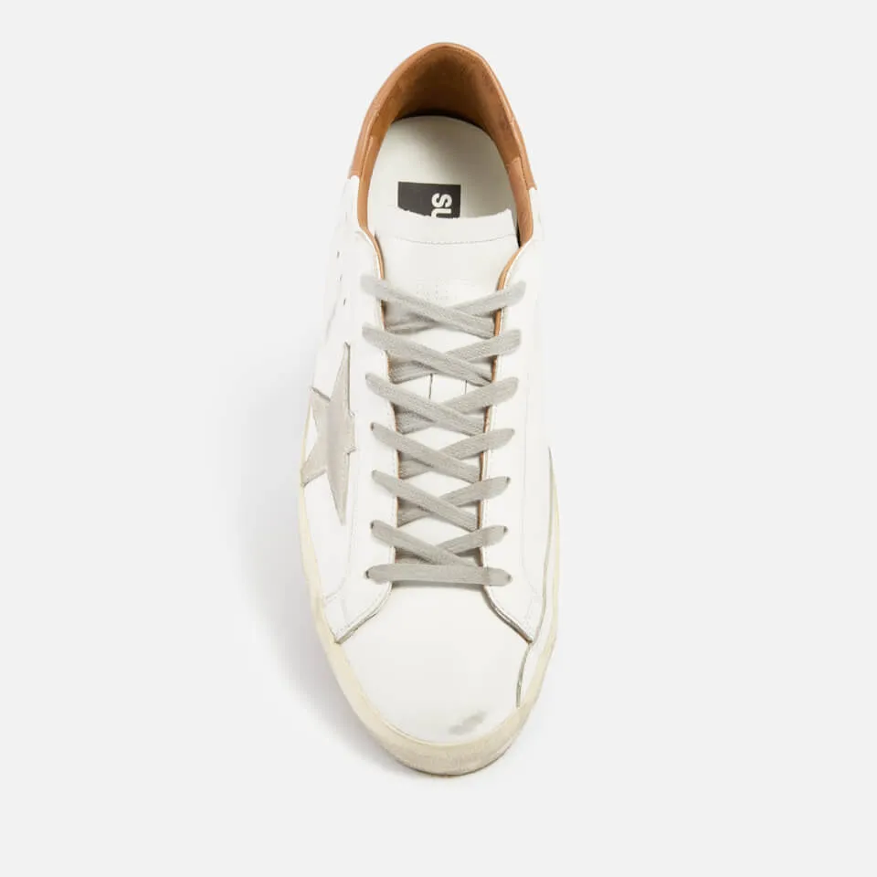 Golden Goose Men's Superstar Leather Trainers - White/Ice/Light Brown - UK 7 | Coggles