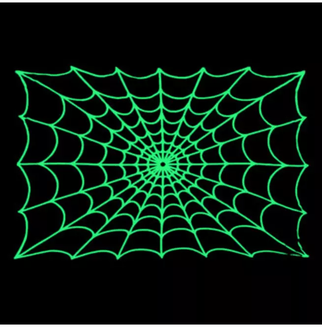 Gothic Glow in the Dark Spiderweb Throw Blanket