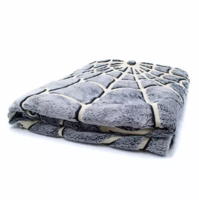 Gothic Glow in the Dark Spiderweb Throw Blanket