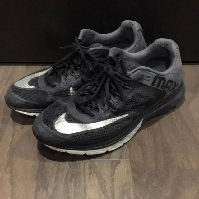 Gray and Black Nike Air Max Sneakers