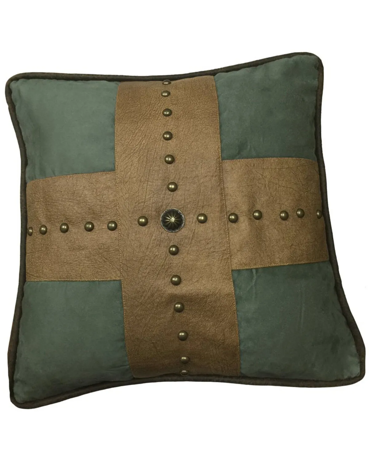 HiEnd Accents Las Cruces II Studded Cross Pillow