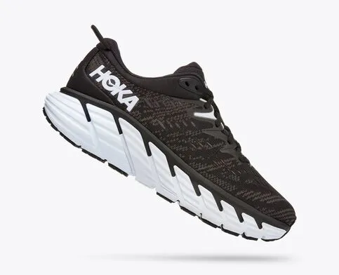 Hoka Womens Gaviota 4 Max Stability Running Shoe- Black/White