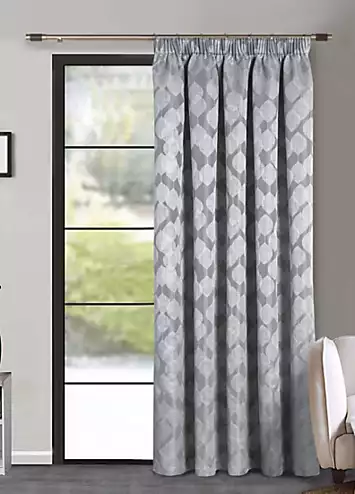 Home Curtains Halo Jacquard Thermal Interlined Pencil Pleat Door Curtain | Kaleidoscope