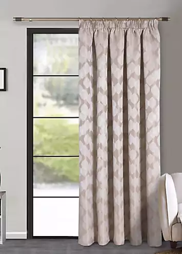 Home Curtains Halo Jacquard Thermal Interlined Pencil Pleat Door Curtain | Kaleidoscope