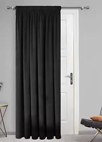 Home Curtains Montreal Thermal Velour Lined Pencil Pleat Door Curtain | Kaleidoscope