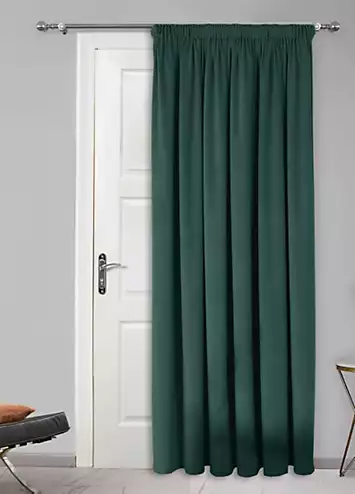 Home Curtains Montreal Thermal Velour Lined Pencil Pleat Door Curtain | Kaleidoscope