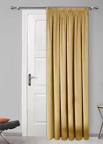 Home Curtains Montreal Thermal Velour Lined Pencil Pleat Door Curtain | Kaleidoscope