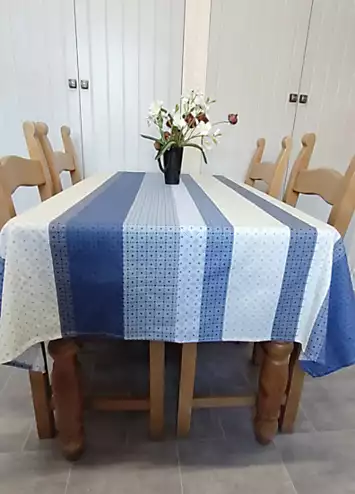 Home Curtains Seville Stripe Printed Tablecloth | Kaleidoscope