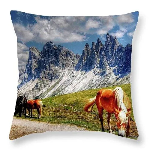 Horses - Throw Pillow