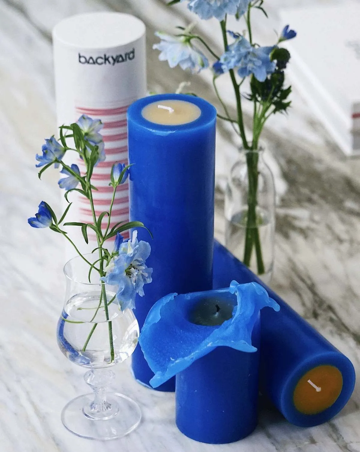 Inspecial Home Luxury Blooming Pillar Scented Candles