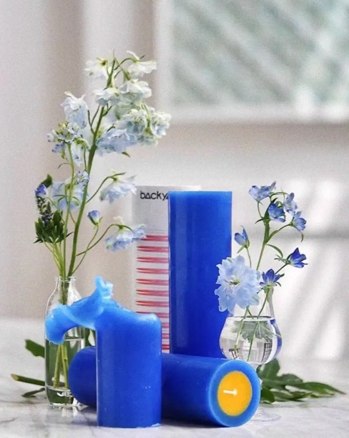 Inspecial Home Luxury Blooming Pillar Scented Candles