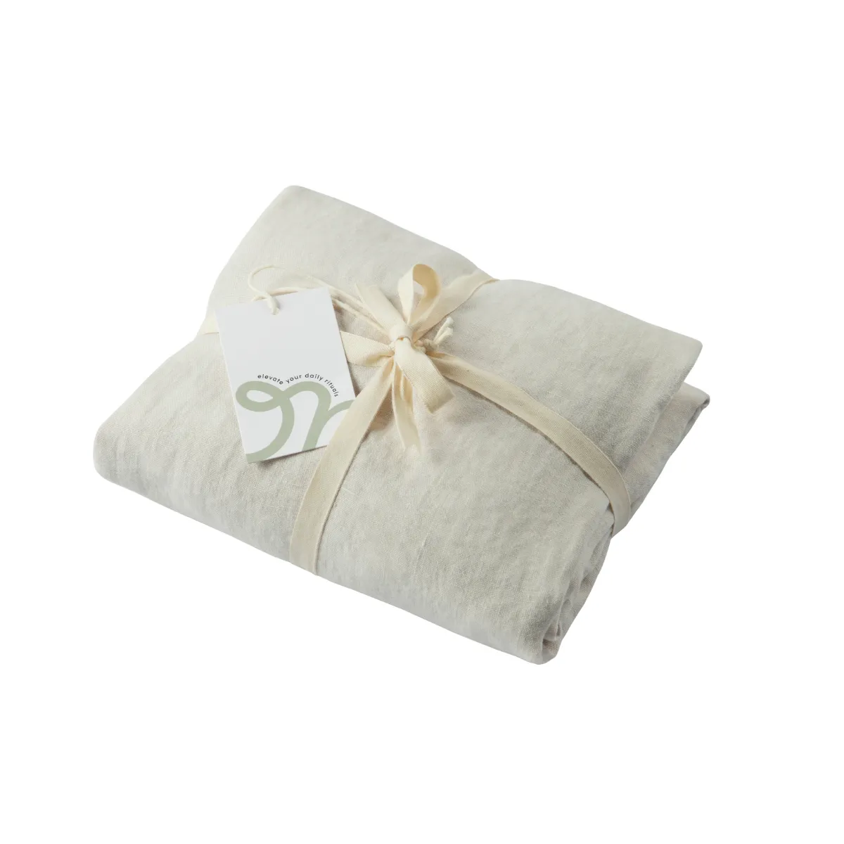 Kapok Comforts   Linen Oxford Pillowcase Set of 2 Moon Beam