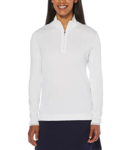 LADIES 1/4-ZIP MOCK PULLOVER