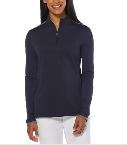 LADIES 1/4-ZIP MOCK PULLOVER