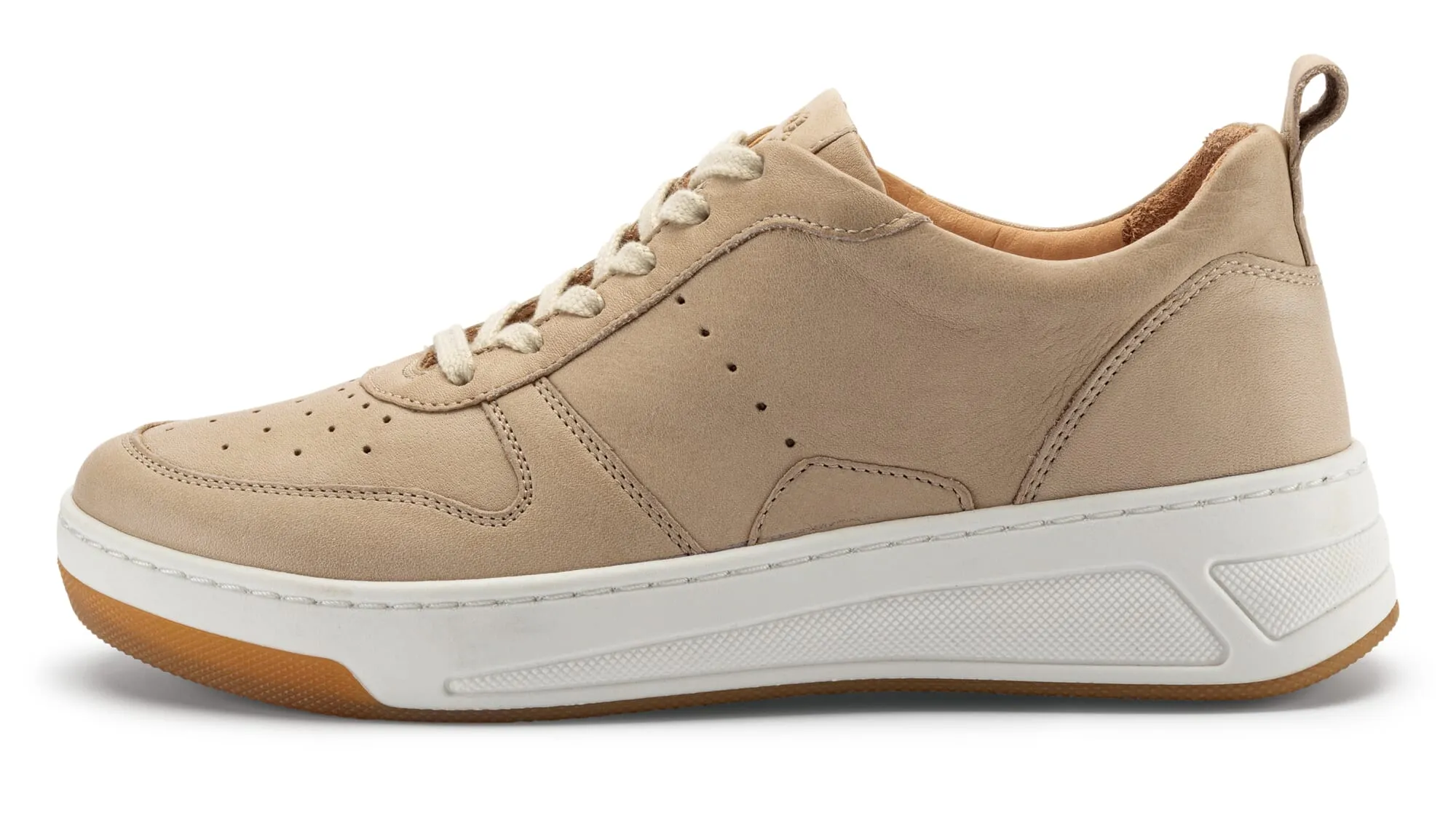 Ladies leather sneakers, Sand | Manufactum