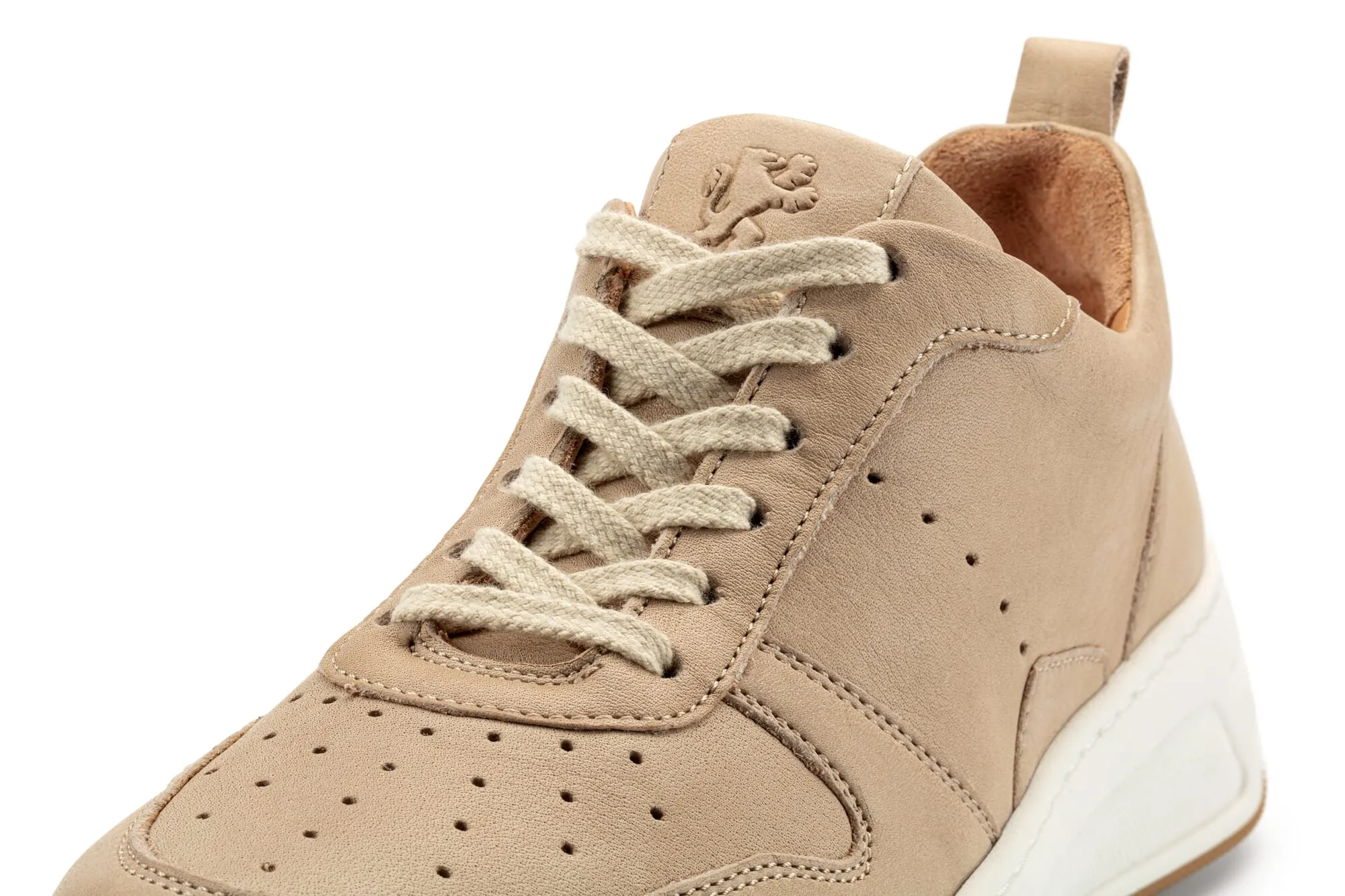 Ladies leather sneakers, Sand | Manufactum