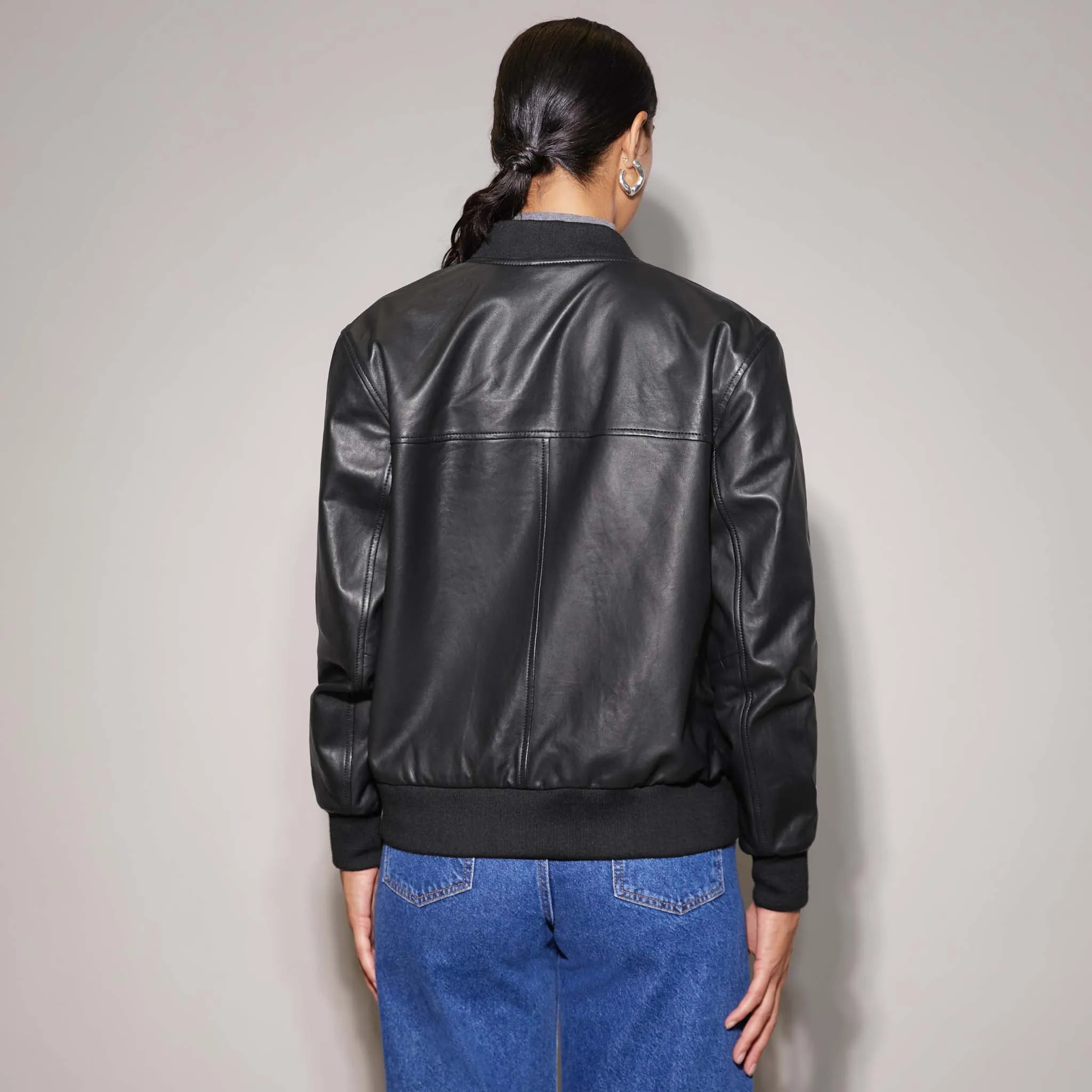 Leather Bomber Jacket