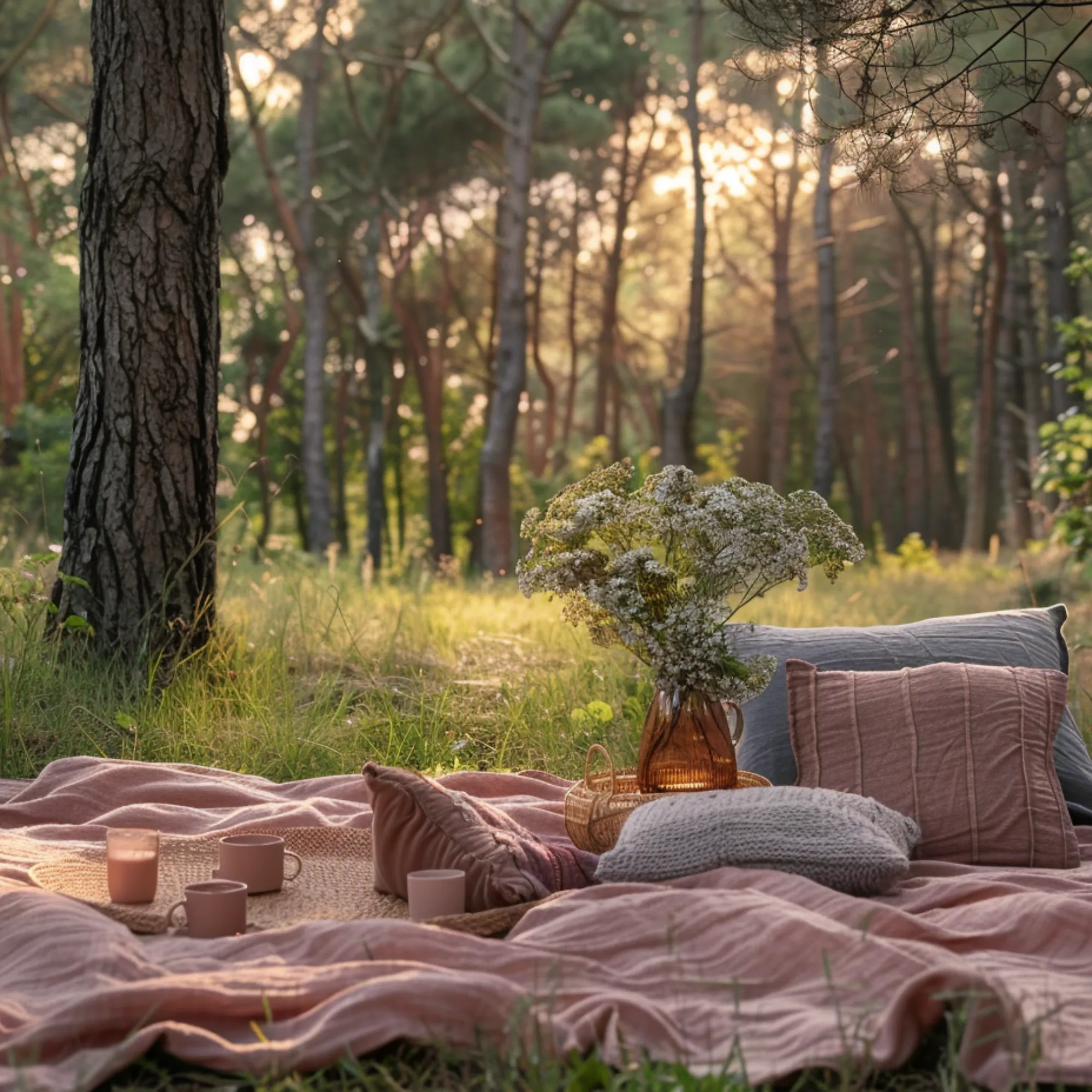 Linen Throw Blanket