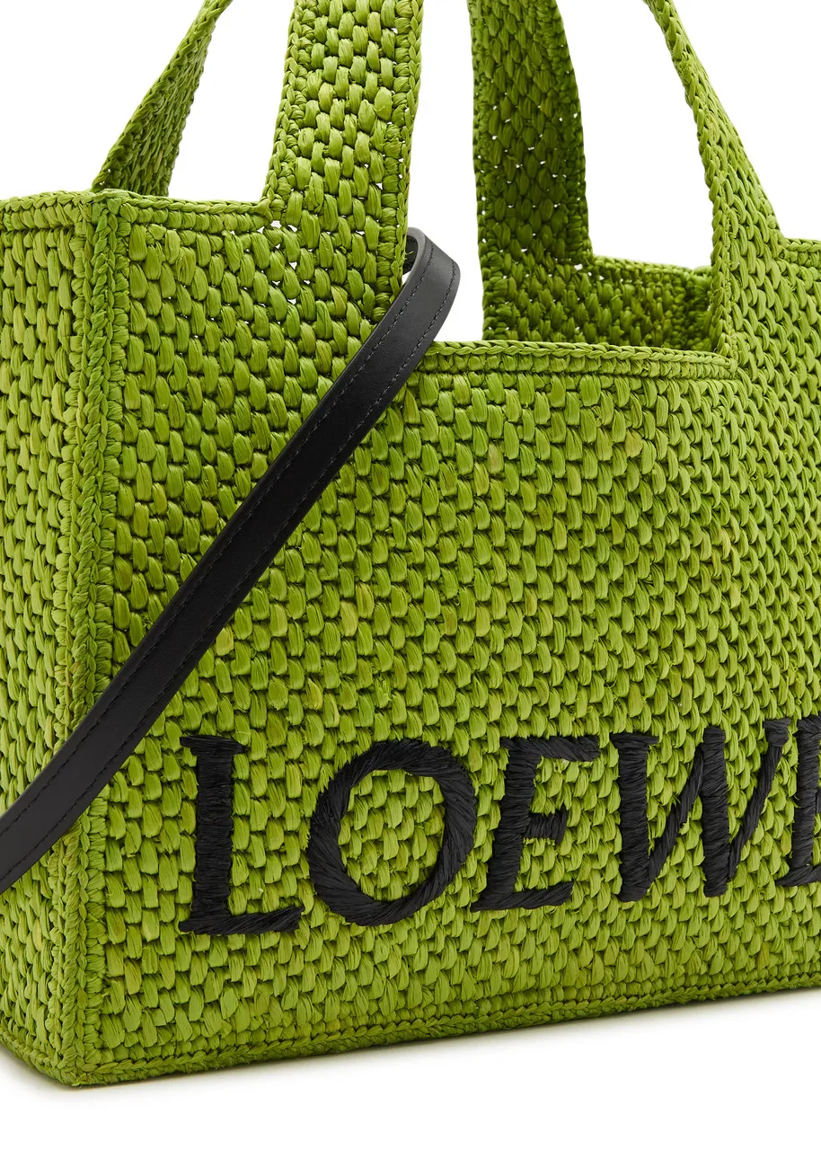 LOEWE X Paula's Ibiza small logo raffia tote  -                         -                     -                