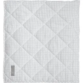 Louelle. Play Mat / Quilt, Grey Gingham