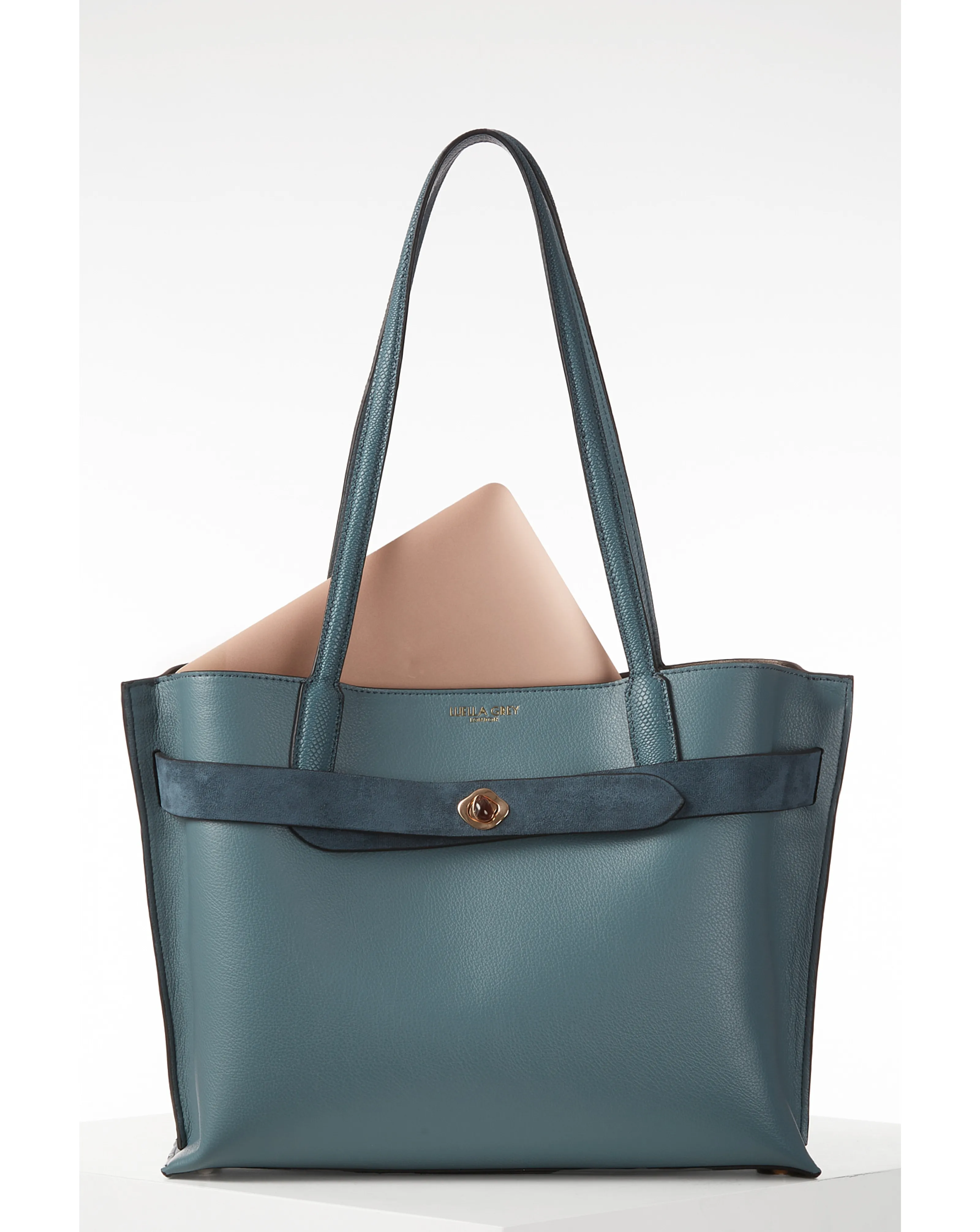 Luella Grey Oriana Airforce Blue Laptop Tote | Simply Be