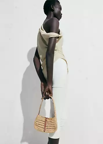 Mango Raffia Malta Shoulder Bag | Grattan